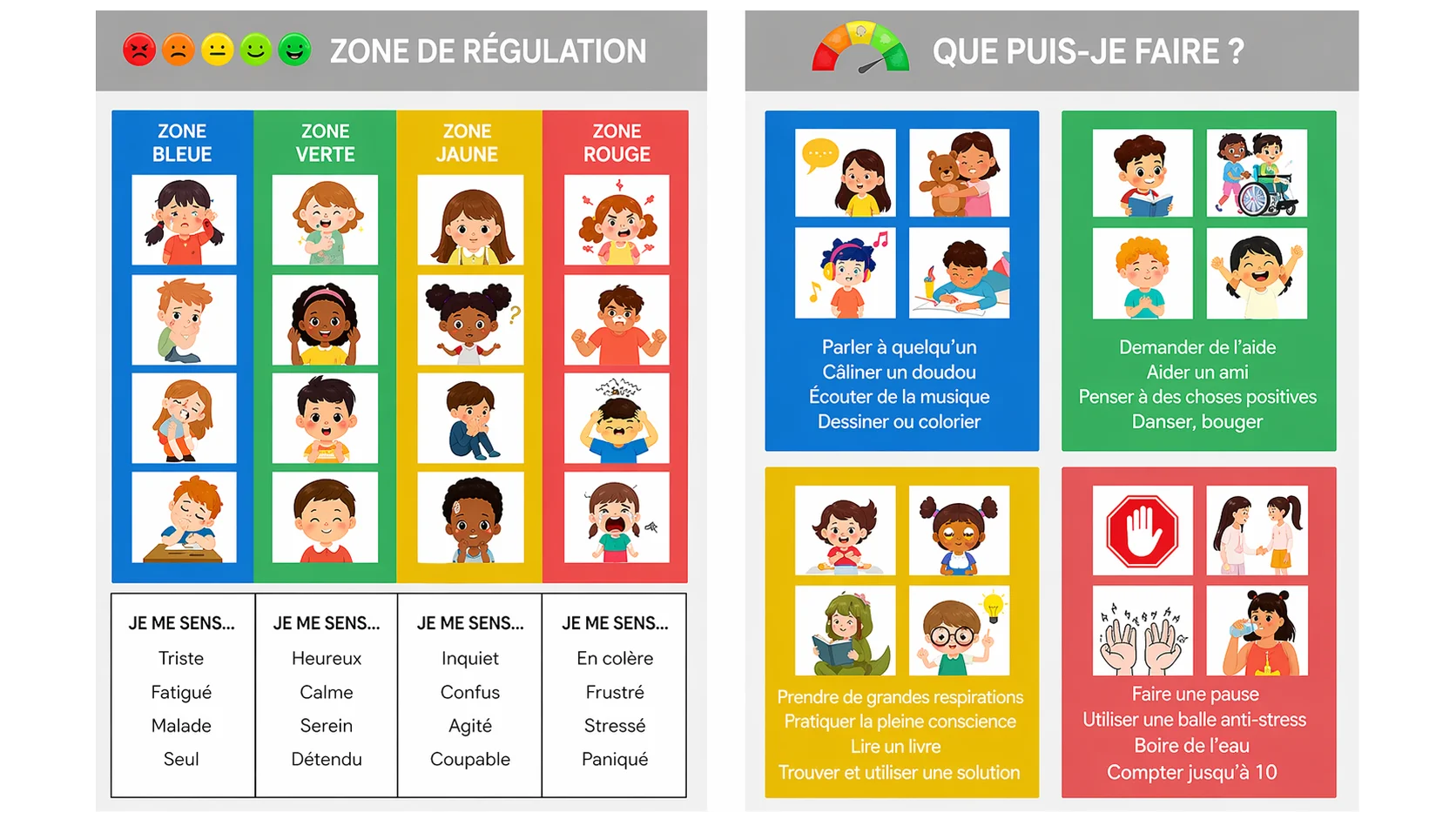 Affiche Coin du Calme Stratégies d'Autorégulation